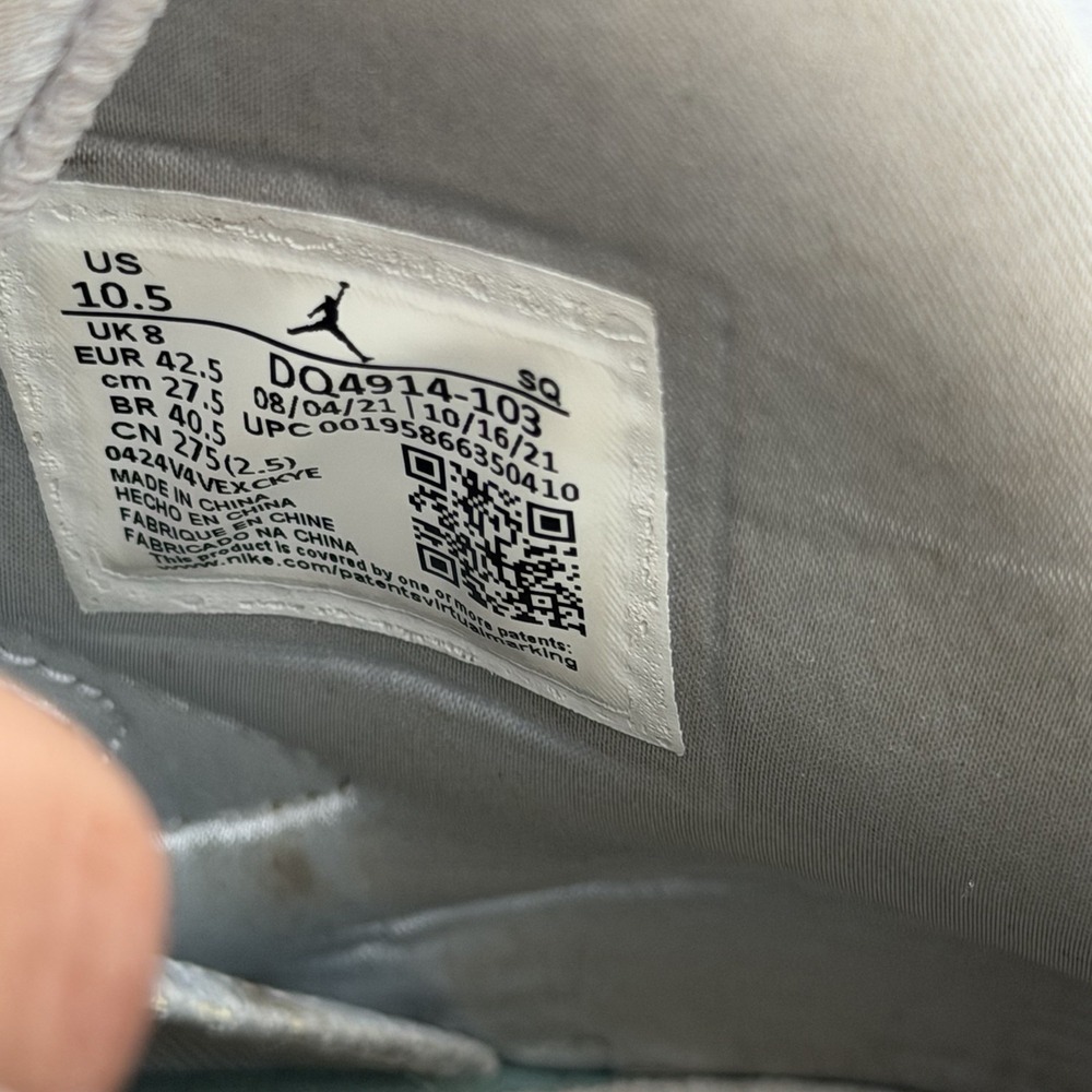 Jordan‎ Air Jordan 6 Retro Mint Foam DQ4914-103 Size 10.5W/9M Rare large size! - Picture 10 of 16